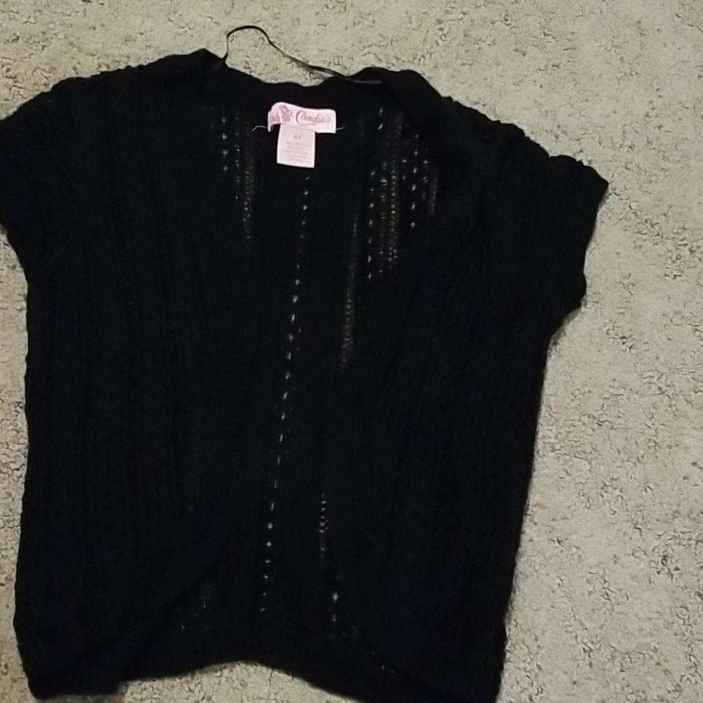 Lace open front cardigan